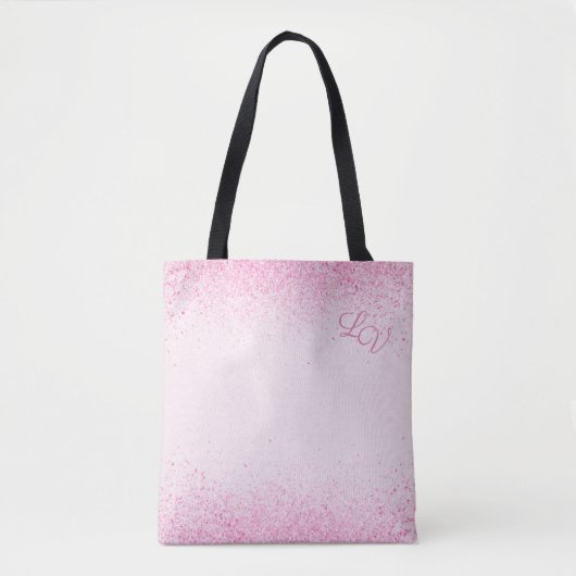 Tote Bag Poussière de Parties scintillant rose chatoyante (Devant)