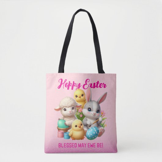 Tote Bag Poussins De Pâques Mignonnes Poussins De Pâques Po (Devant)