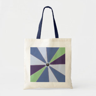 Tote Bag Poutres géométriques colorées Bleu