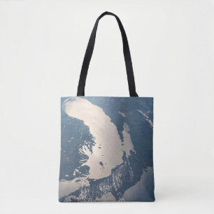 Tote Bag Poutres Sunglint Au Bord Du Lac Michigan