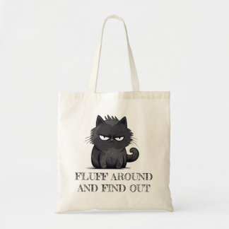 Tote Bag Pouty Black Cat : Fluff autour et découvrez