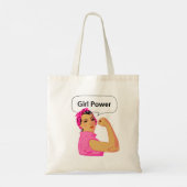 Tote Bag Pouvoir des filles Texte modifiable (Dos)