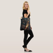 Tote Bag Powa fille et chat (Sur le modèle)