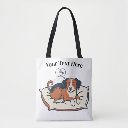 Tote Bag Powered by Coffee & Dog Dreams (Devant)