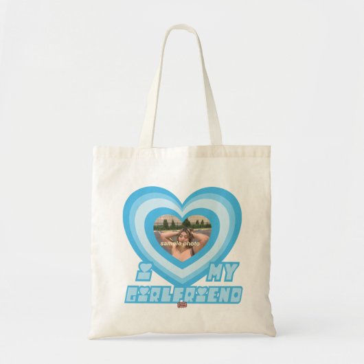 Tote Bag PowerPuff Dingus Blue Heart - PETITE AMIE (Devant)