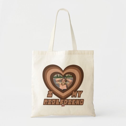 Tote Bag PowerPuff Dingus Coeur Brown - PETITE AMIE (Devant)