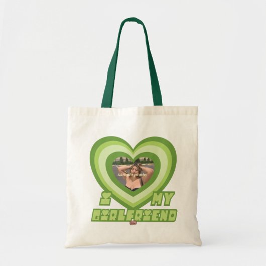 Tote Bag PowerPuff Dingus Coeur vert - PETITE AMIE (Devant)