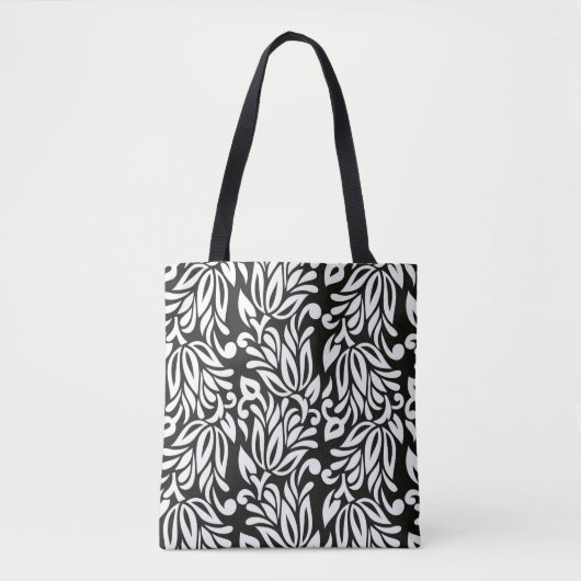 Tote Bag Ppa textile vintage noir et blanc (Devant)