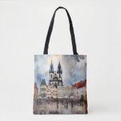 Tote Bag Prague nuit en République Tchèque (Devant)