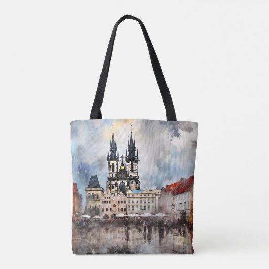 Tote Bag Prague nuit en République Tchèque (Dos)