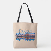 Tote Bag Prague : Skyline du soir (Dos)