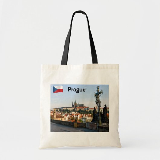 Tote Bag Prague Vue du château de Charles pont, Tchèque R. (Devant)