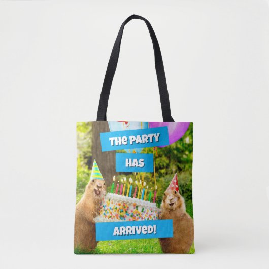Tote Bag Prairie Dog Birthday Party (Devant)