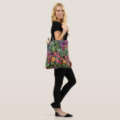 Tote Bag Prairie Florale Rose Île (Sur le modèle)