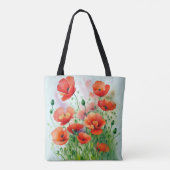 Tote Bag Prairies de pavot, aquarelles (Dos)