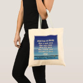 Tote Bag PRATIQUER LA PAUSE Bleu Paisible Inspirationnel (Devant (produit))