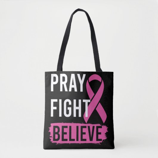 Tote Bag Pray Fight Believe Tote (Devant)