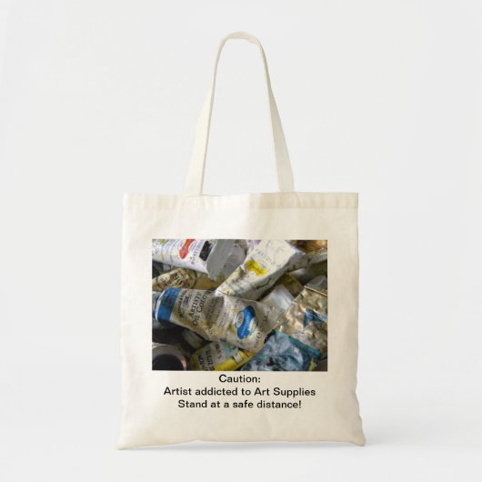 Tote Bag Précaution : Artiste Adicted aux (Devant)