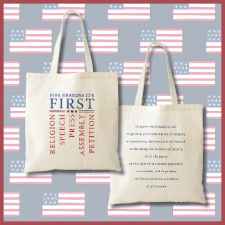 Tote Bag Premier amendement Manifestation pour la liberté d