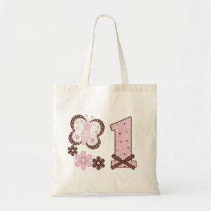 Tote Bag Premier anniversaire du papillon rose