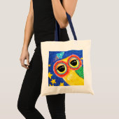 Tote Bag Premier hibou dans l'espace (Devant (produit))