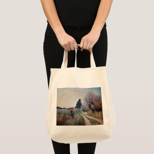 TOTE BAG PREMIER PRINTEMPS EN PAYSAGE TOSCANE (Devant (produit))