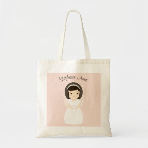 Tote Bag Première fille de brune de sainte communion