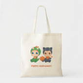 Tote Bag Première Halloween Babies Chat noir Costume Dragon (Devant)