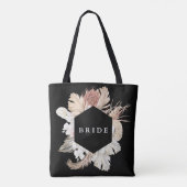 Tote Bag Premium Black Elegant Pampas Grass Tropical Jungle (Dos)