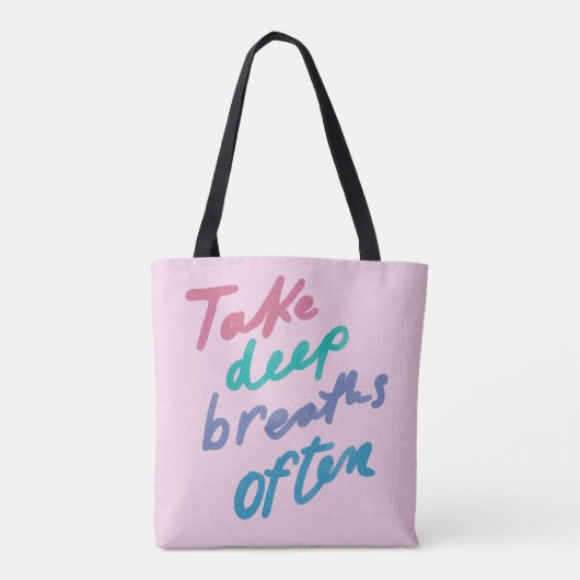 Tote Bag Prendre des respirations profondes Souvent - inspi (Dos)
