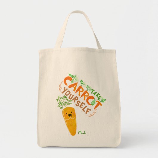 Tote Bag Prenez Carrot vous-même | Jeu de devis motivationn (Devant)