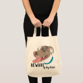 Tote Bag Prenez garde des baisers Fourre-tout de chien : (Devant (produit))