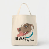 Tote Bag Prenez garde des baisers Fourre-tout de chien : (Devant)
