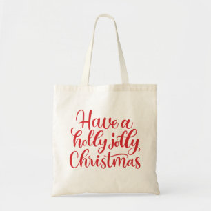 Tote Bag Prenez un saint Noël joyeux. Fête d'hiver rouge