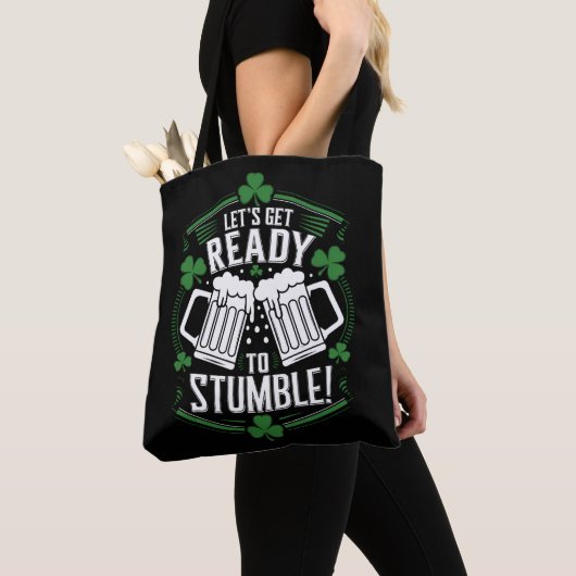 Tote Bag Préparons-nous à trébucher Drôle de St Patrick's D (De près)