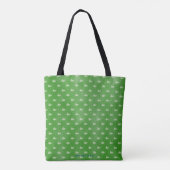 Tote Bag Preppy Blue Green baleines blanches Monogram Chien (Dos)