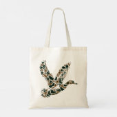 Tote Bag Preppy Camouflage Mallard Duck Monogram (Dos)