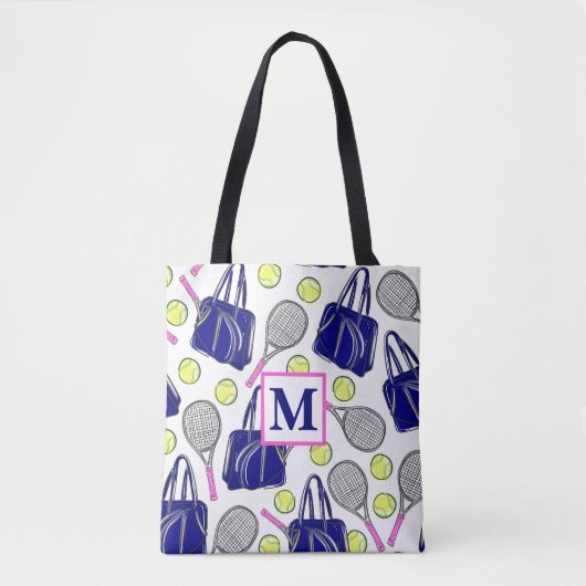 Tote Bag Preppy Monogram Tennis Navy (Devant)