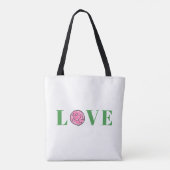 Tote Bag Preppy Pink Pickleball Love (Dos)