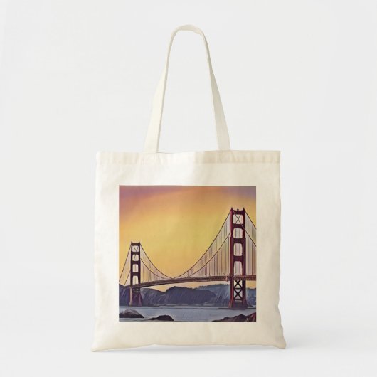 Tote Bag Présentation artistique du pont du Golden Gate (Devant)