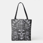 Tote Bag Prêtresse Couronnée d'un Crâne — par BurnsInHell (Dos)