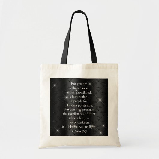 Tote Bag Prêtrise royale Écriture biblique Élégant (Devant)