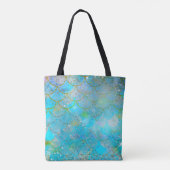 Tote Bag Pretty Iridescent Blue Shtoujours Mermaid Scales (Dos)