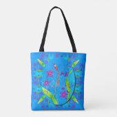 Tote Bag Pretty Little Orchid Bird  (Dos)