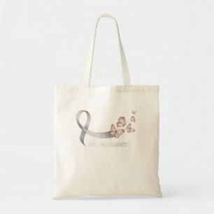 Tote Bag Pretty White Ribbon Support Lung Cancer Awareness 