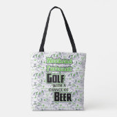 Tote Bag Prévision du week-end de golf (Dos)