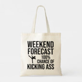 Tote Bag Prévisions de week-end - 100% de chances de déchir (Dos)