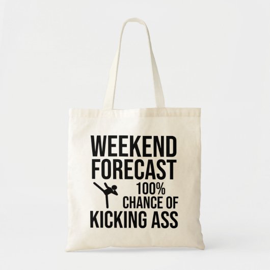 Tote Bag Prévisions de week-end - 100% de chances de déchir (Devant)