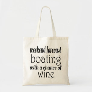 Tote Bag Prévisions du week-end Bateau et Vin
