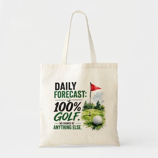Tote Bag Prévisions quotidiennes de golf (Devant)